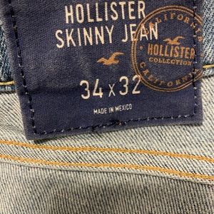 Hollister skinny jeans, light wash 34/32